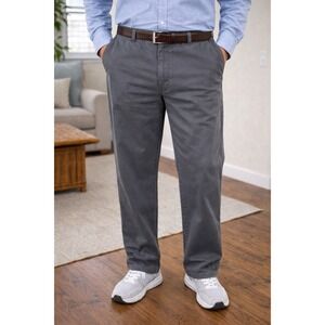 Polo Ralph Lauren Men's Gray Khaki Chino Pants W40 L32‎ Classic Fit Cotton
